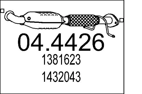 Handler.Part Catalytic converter MTS 044426 1