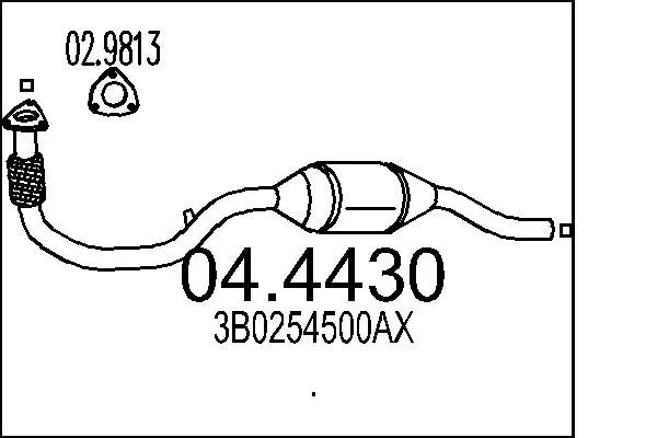 Handler.Part Catalytic converter MTS 044430 1