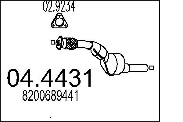 Handler.Part Catalytic converter MTS 044431 1