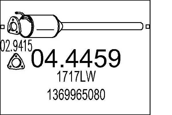 Handler.Part Catalytic converter MTS 044459 1