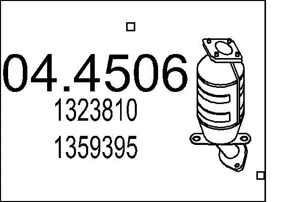 Handler.Part Catalytic converter MTS 044506 1