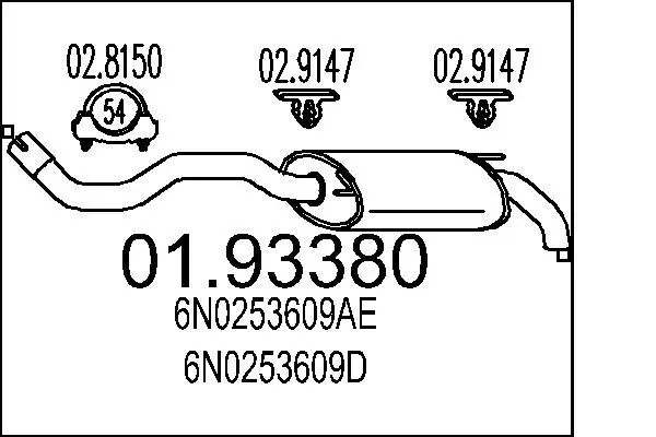 Handler.Part End silencer MTS 0193380 1