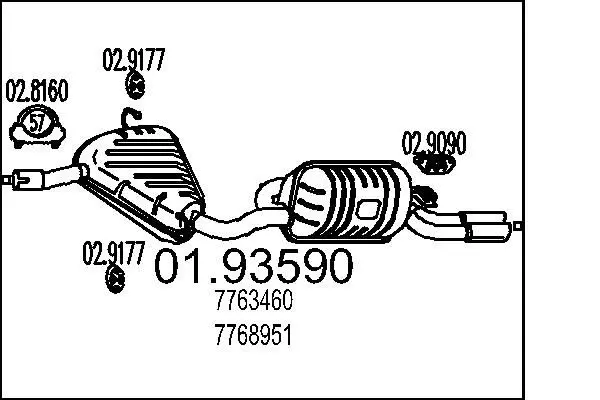 Handler.Part End silencer MTS 0193590 1