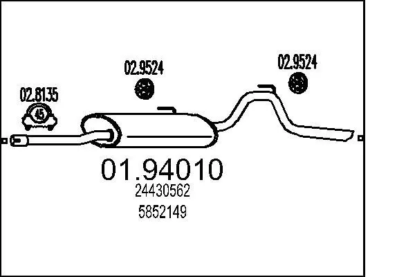 Handler.Part End silencer MTS 0194010 1