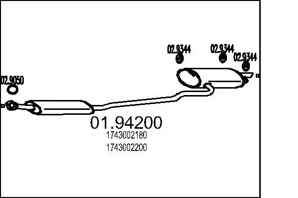 Handler.Part End silencer MTS 0194200 1