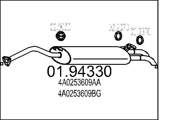 Handler.Part End silencer MTS 0194330 1