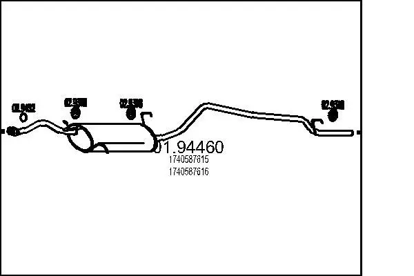 Handler.Part End silencer MTS 0194460 1