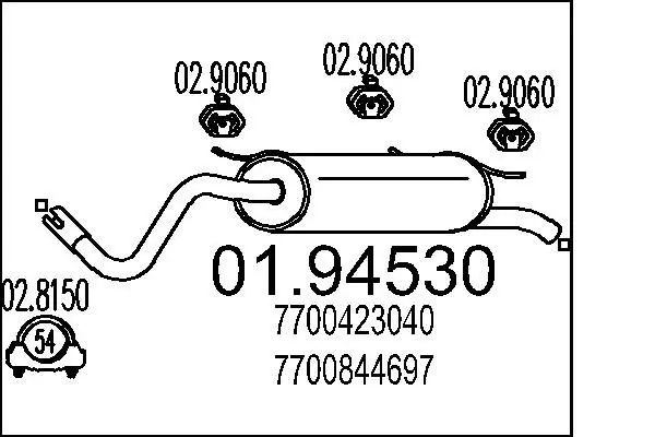 Handler.Part End silencer MTS 0194530 1