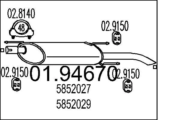 Handler.Part End silencer MTS 0194670 1