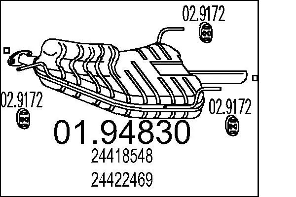 Handler.Part End silencer MTS 0194830 1