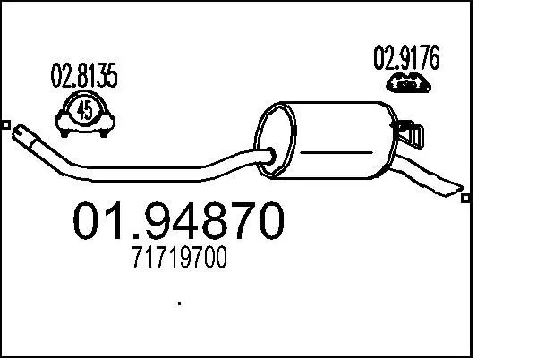 Handler.Part End silencer MTS 0194870 1