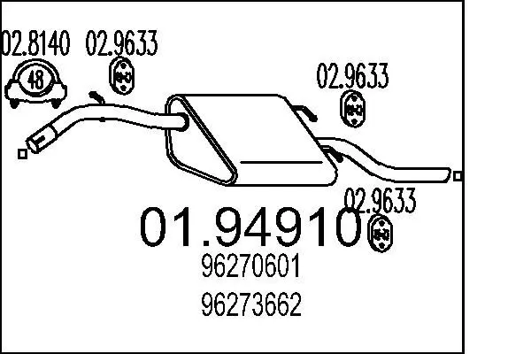 Handler.Part End silencer MTS 0194910 1