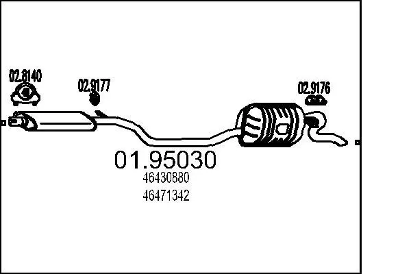 Handler.Part End silencer MTS 0195030 1