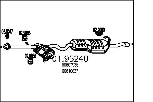 Handler.Part End silencer MTS 0195240 1