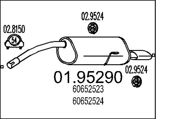 Handler.Part End silencer MTS 0195290 1