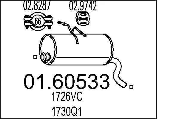 Handler.Part End silencer MTS 0160533 1