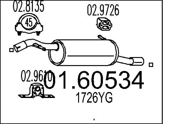 Handler.Part End silencer MTS 0160534 1