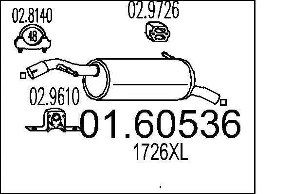 Handler.Part End silencer MTS 0160536 1