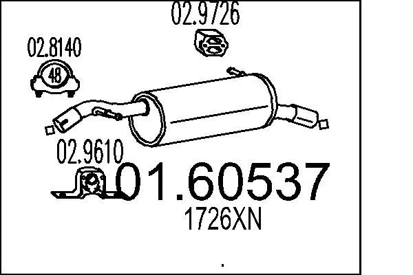 Handler.Part End silencer MTS 0160537 1