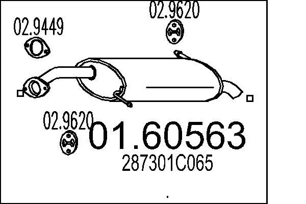 Handler.Part End silencer MTS 0160563 1