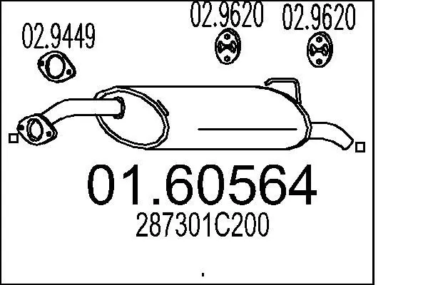 Handler.Part End silencer MTS 0160564 1