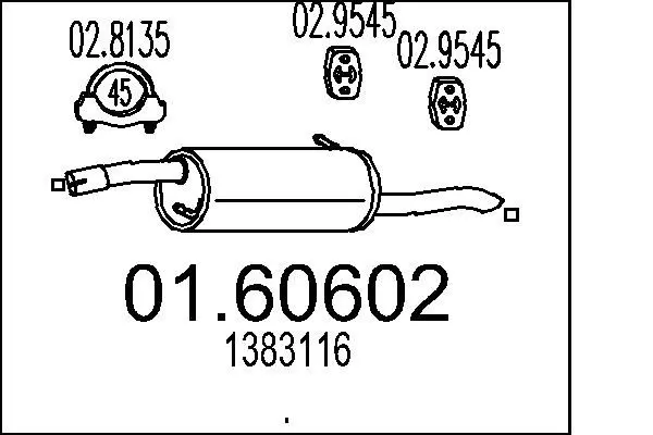 Handler.Part End silencer MTS 0160602 1