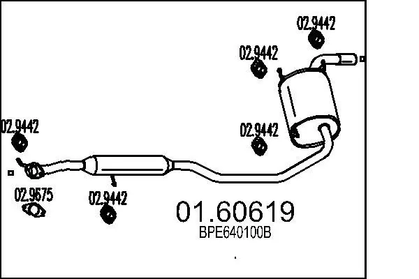 Handler.Part End silencer MTS 0160619 1