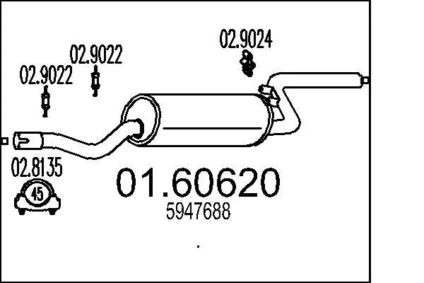 Handler.Part End silencer MTS 0160620 1