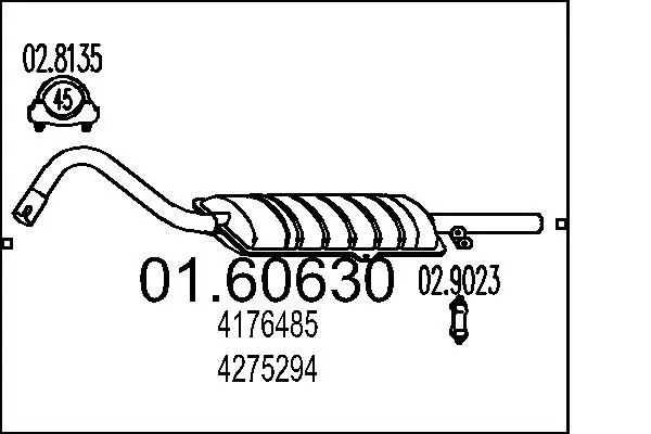 Handler.Part End silencer MTS 0160630 1