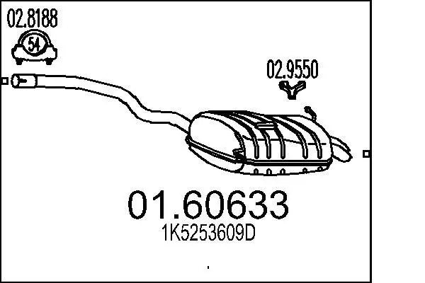 Handler.Part End silencer MTS 0160633 1