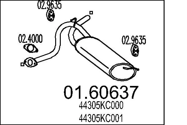 Handler.Part End silencer MTS 0160637 1