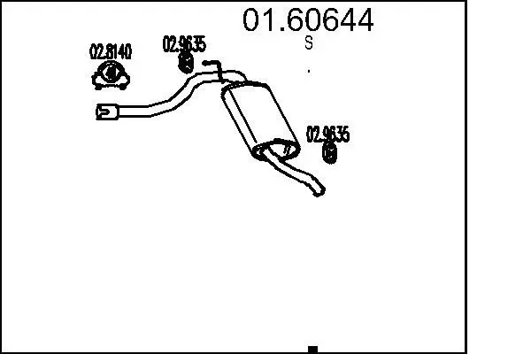 Handler.Part End silencer MTS 0160644 1