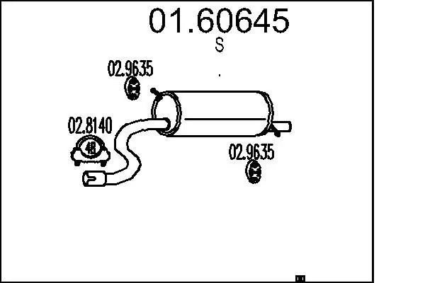 Handler.Part End silencer MTS 0160645 1