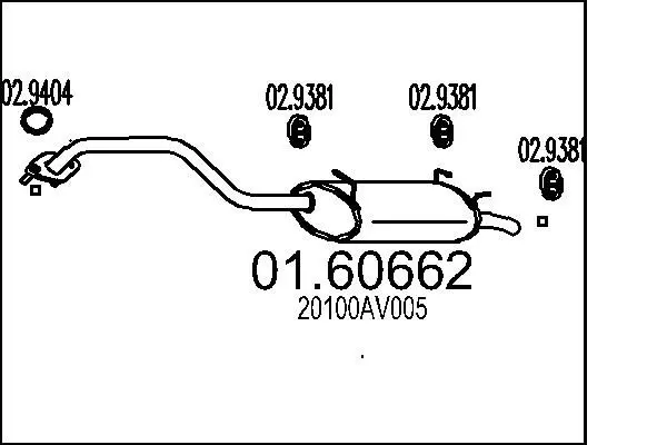 Handler.Part End silencer MTS 0160662 1