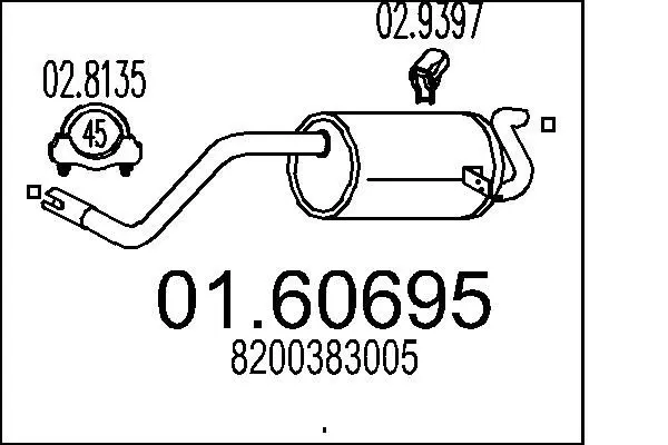 Handler.Part End silencer MTS 0160695 1