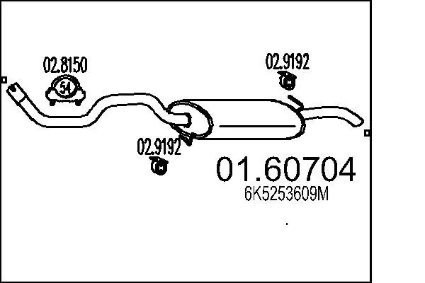 Handler.Part End silencer MTS 0160704 1