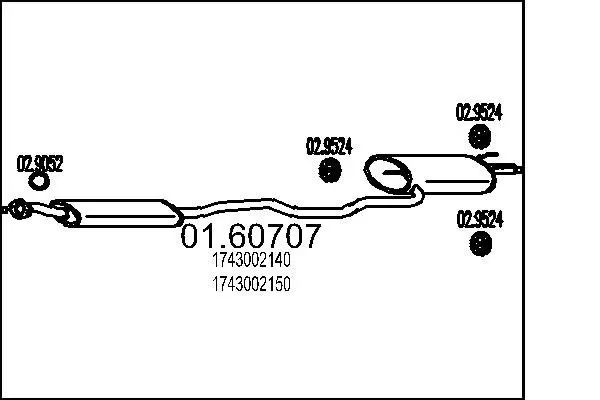 Handler.Part End silencer MTS 0160707 1