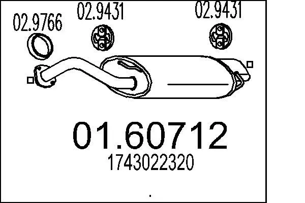 Handler.Part End silencer MTS 0160712 1