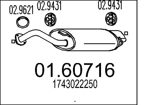 Handler.Part End silencer MTS 0160716 1