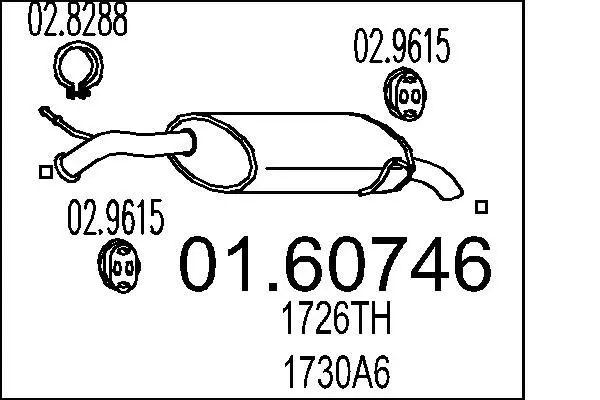 Handler.Part End silencer MTS 0160746 1