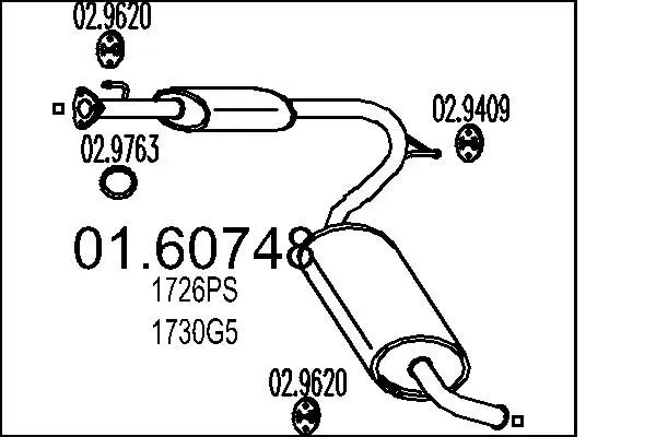 Handler.Part End silencer MTS 0160748 1