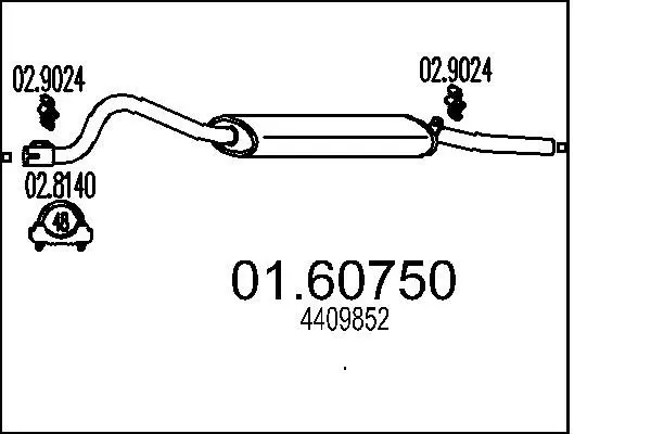 Handler.Part End silencer MTS 0160750 1