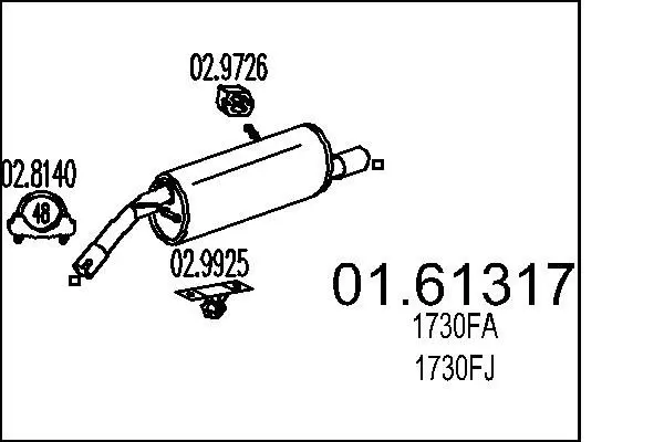 Handler.Part End silencer MTS 0161317 1