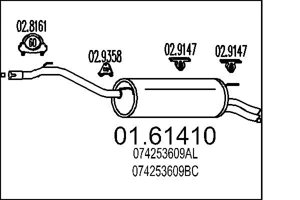 Handler.Part End silencer MTS 0161410 1