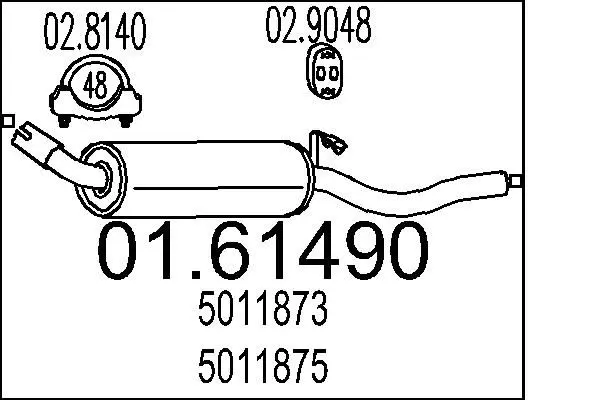 Handler.Part End silencer MTS 0161490 1