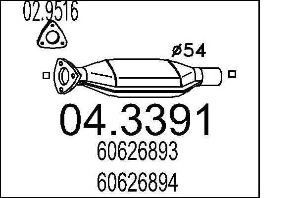 Handler.Part Catalytic converter MTS 043391 1