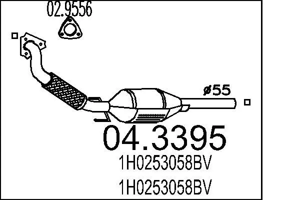 Handler.Part Catalytic converter MTS 043395 1