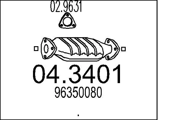 Handler.Part Catalytic converter MTS 043401 1