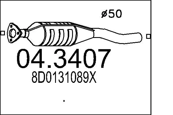 Handler.Part Catalytic converter MTS 043407 1