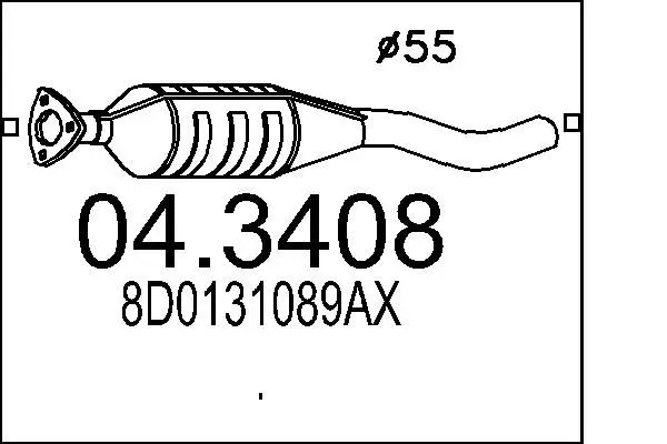 Handler.Part Catalytic converter MTS 043408 1